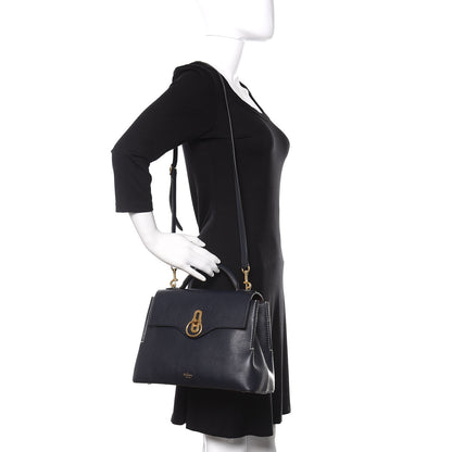 Mulberry Silky Calfskin Small Seaton Midnight Blue 2 of 10