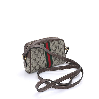 Gucci GG Supreme Monogram Web Mini Ophidia Shoulder Bag  Brown 2 of 7