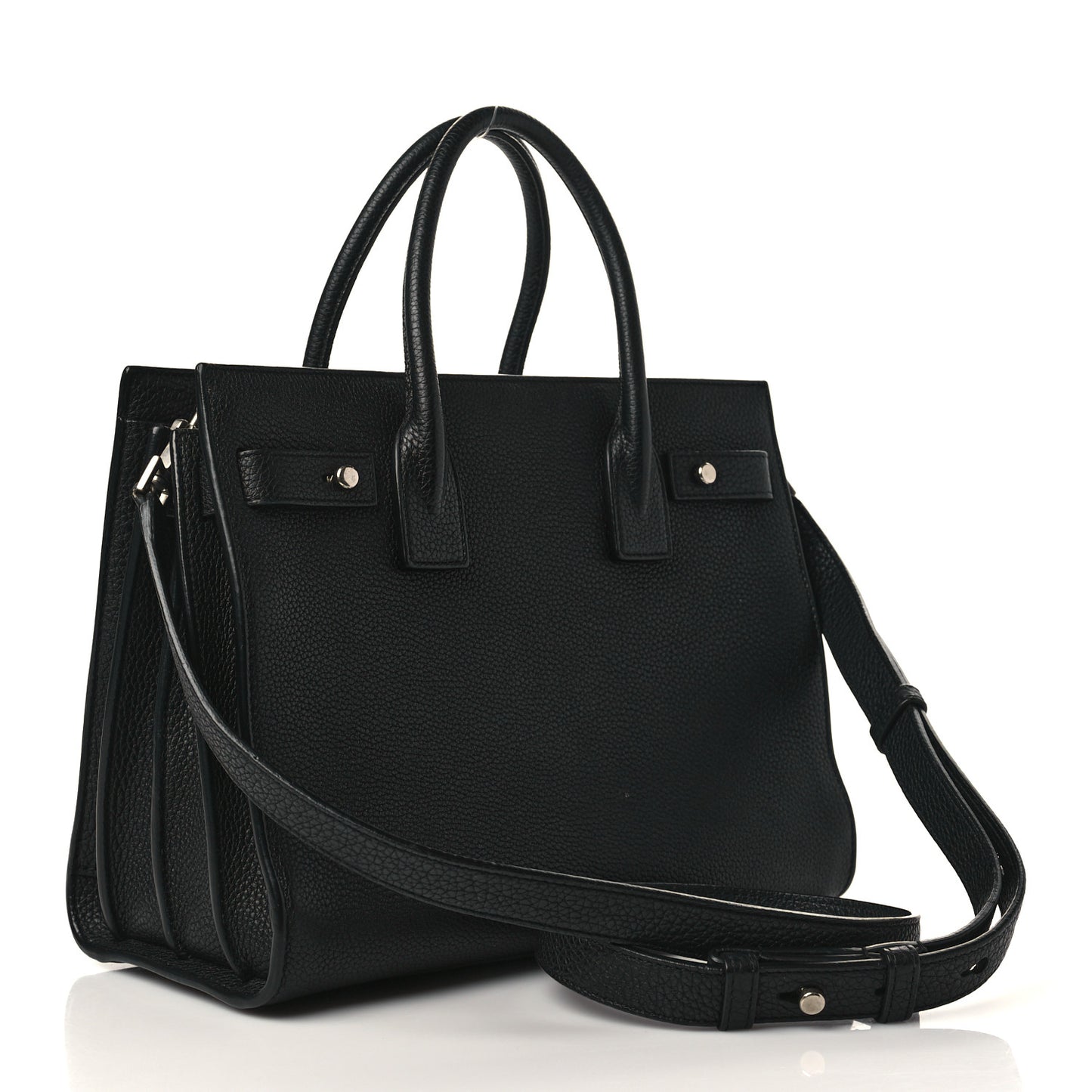 Grained Calfskin Baby Sac De Jour Souple Black