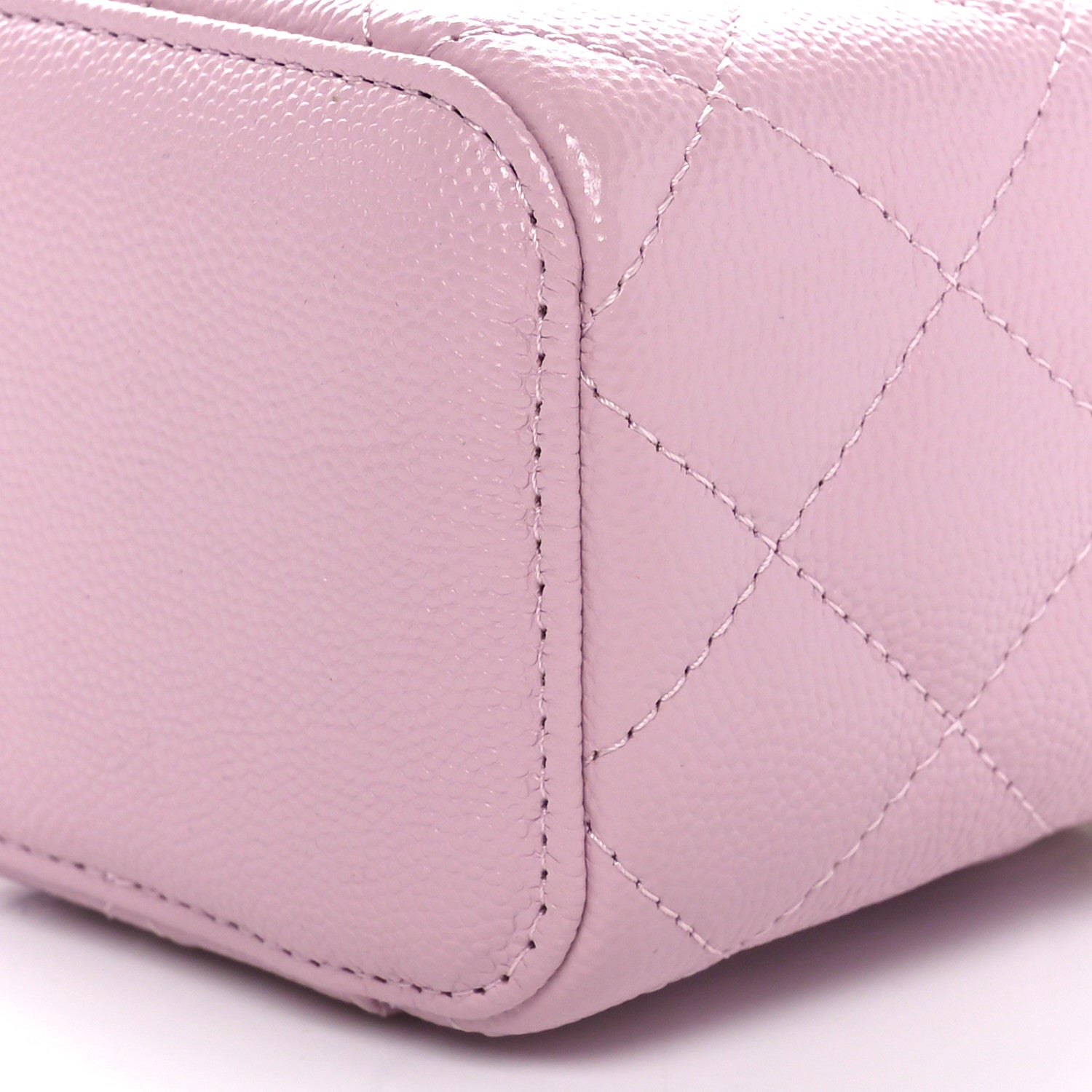 Chanel Caviar Quilted Mini Vanity Case With Chain Light Pink 10 of 10