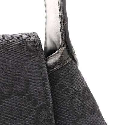 Gucci Monogram Small Jackie O Flap Hobo Black 13 of 14