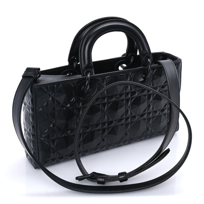 Christian Dior Calfskin Cannage Diamond Medium Lady D-Joy  Black 3 of 9