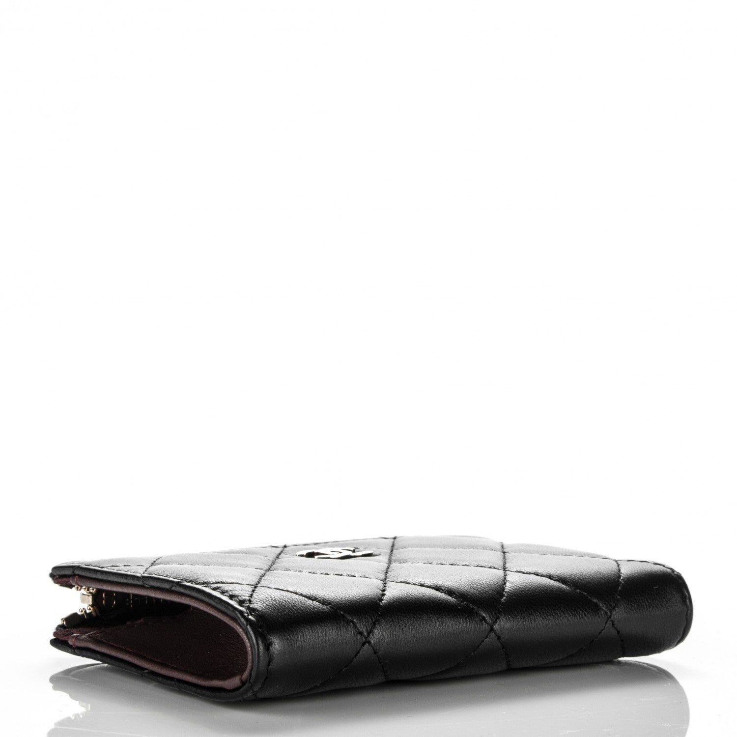 Chanel Lambskin Quilted Key Holder Case Black 4 of 7