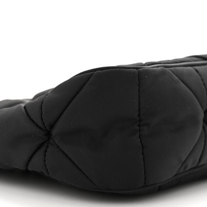 Prada Re-Nylon Triangle Padded Patchwork Shoulder Bag Black 9 of 11