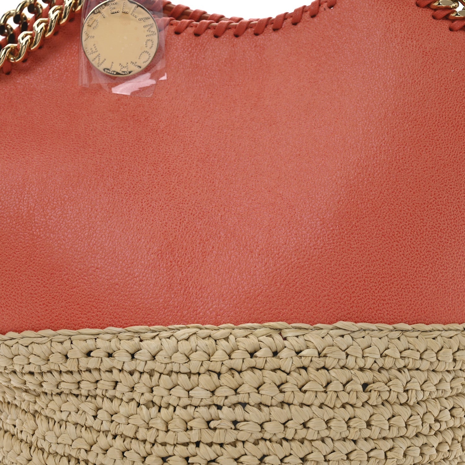 Stella McCartney Raffia Falabella Medium Tote Bright Orange 7 of 7