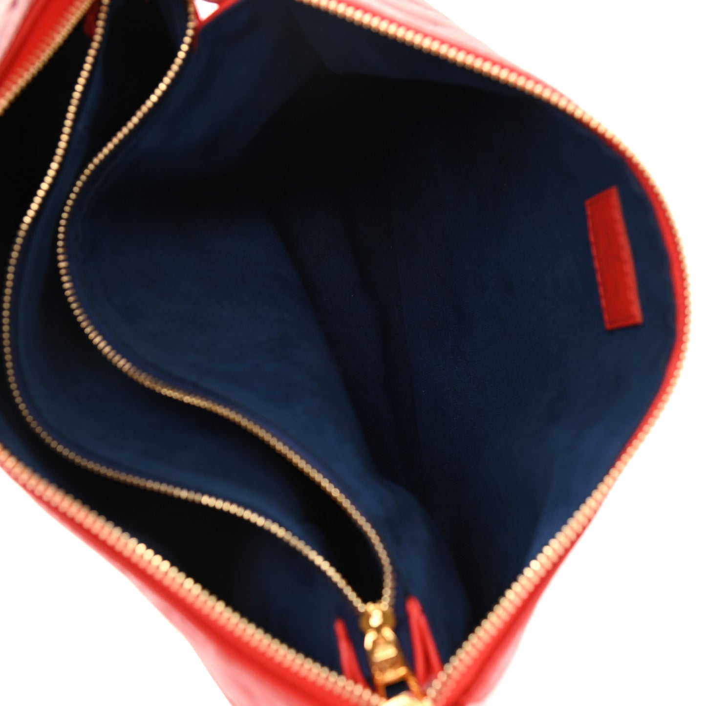 Lambskin Embossed Monogram Coussin PM Red