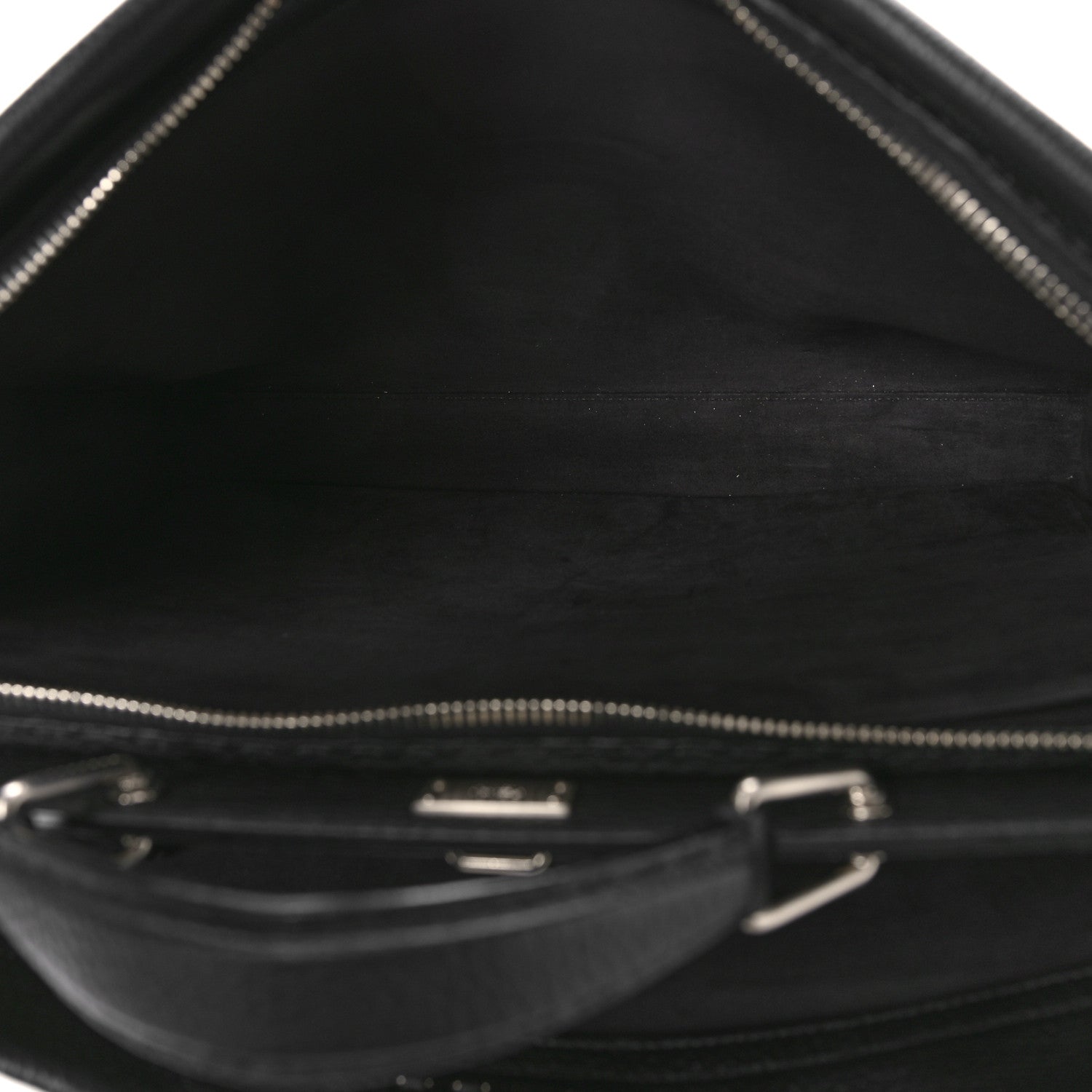 Fendi Cuoio Romano Selleria Metal Stitch Large Mens Peekaboo Iconic Essential Satchel Black 5 of 9