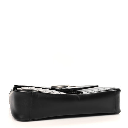 Gucci Calfskin Matelasse Aria Medium GG Marmont Shoulder Bag Black 4 of 7