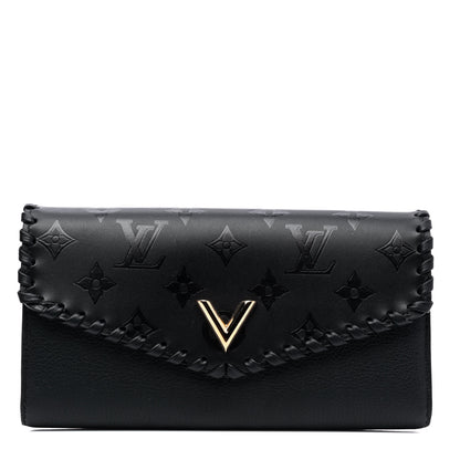 Louis Vuitton Monogram Cuir Plume Very Wallet Black 1 of 5