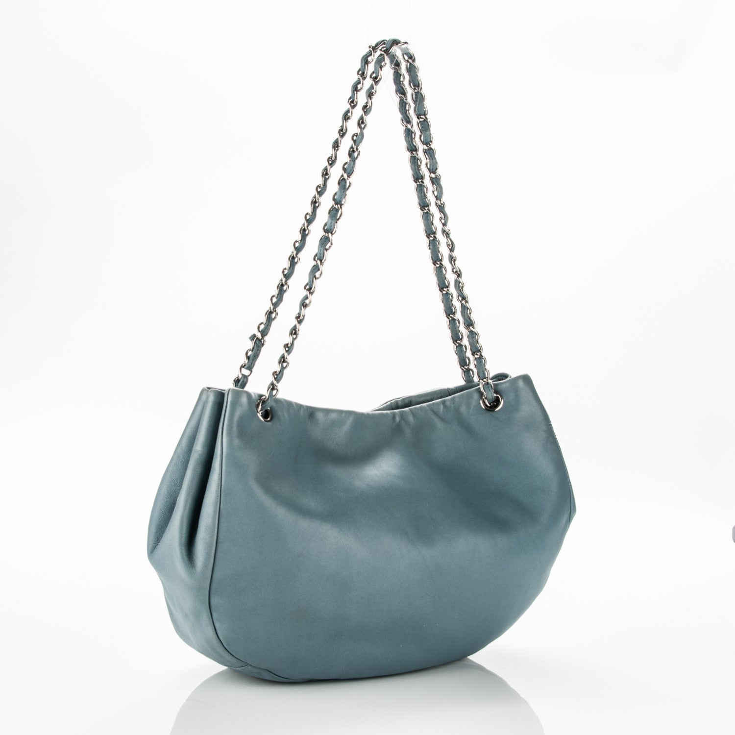 Chanel Lambskin Sensual Hobo Blue 3 of 10