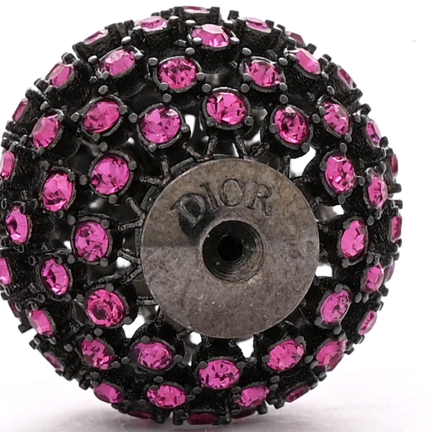 Christian Dior Crystal Pearl Dior Tribales Earrings Black Pink 4 of 4