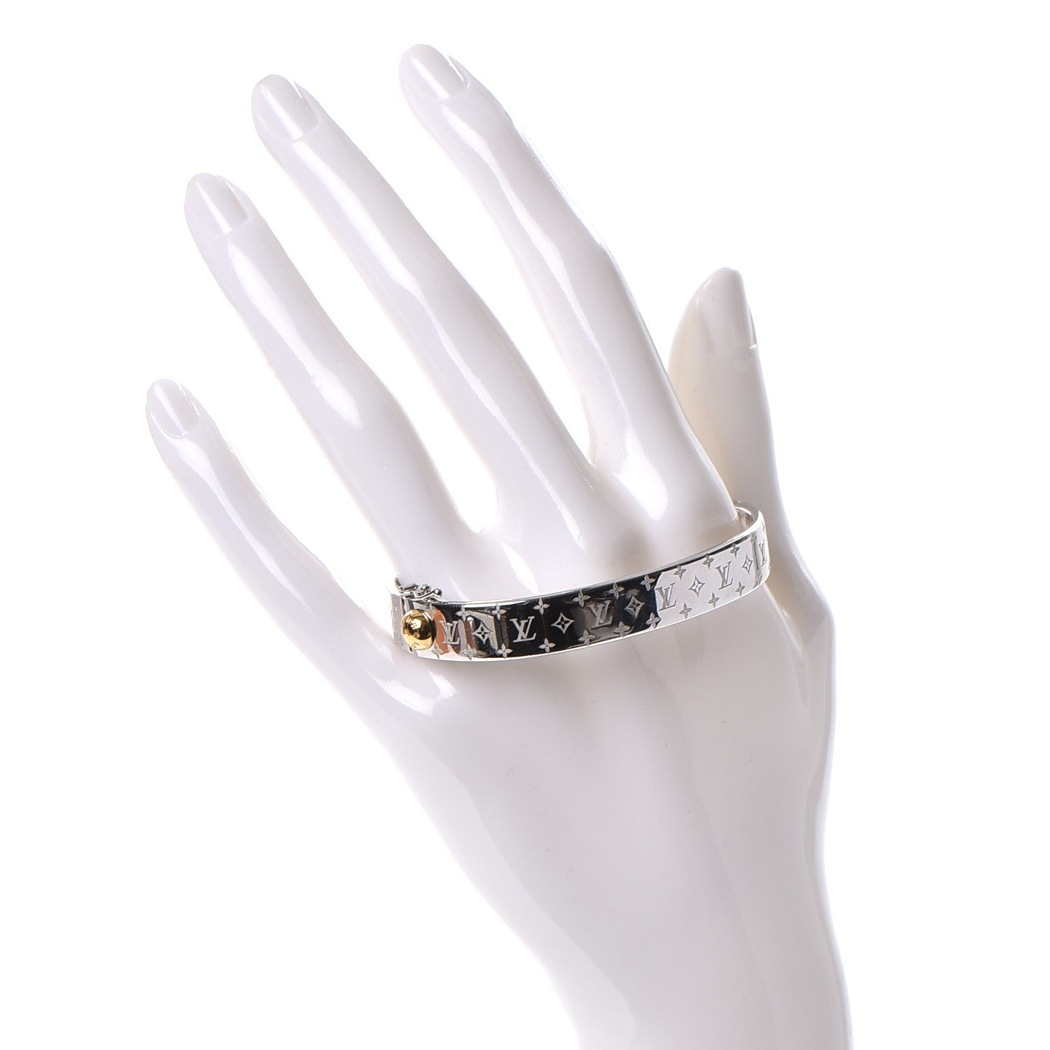 Louis Vuitton Palladium Monogram Nanogram Cuff S 2 of 8