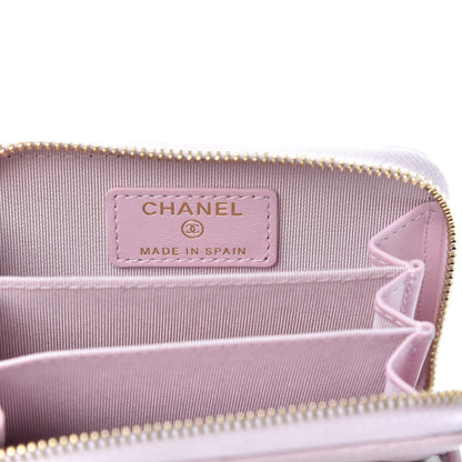 Chanel Caviar Quilted Zip Coin Purse Light Pink 6 of 8