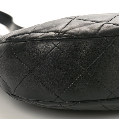 Chanel Lambskin Chain Rows Quilted Chain Hobo Black 9 of 10