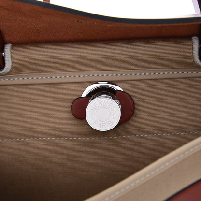 Hermes Vache Hunter Toile Herbag Zip 31 PM Trench Cuivre 7 of 11