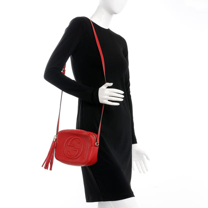 Gucci Pebbled Calfskin Small Soho Disco Bag Tabasco Red 2 of 7