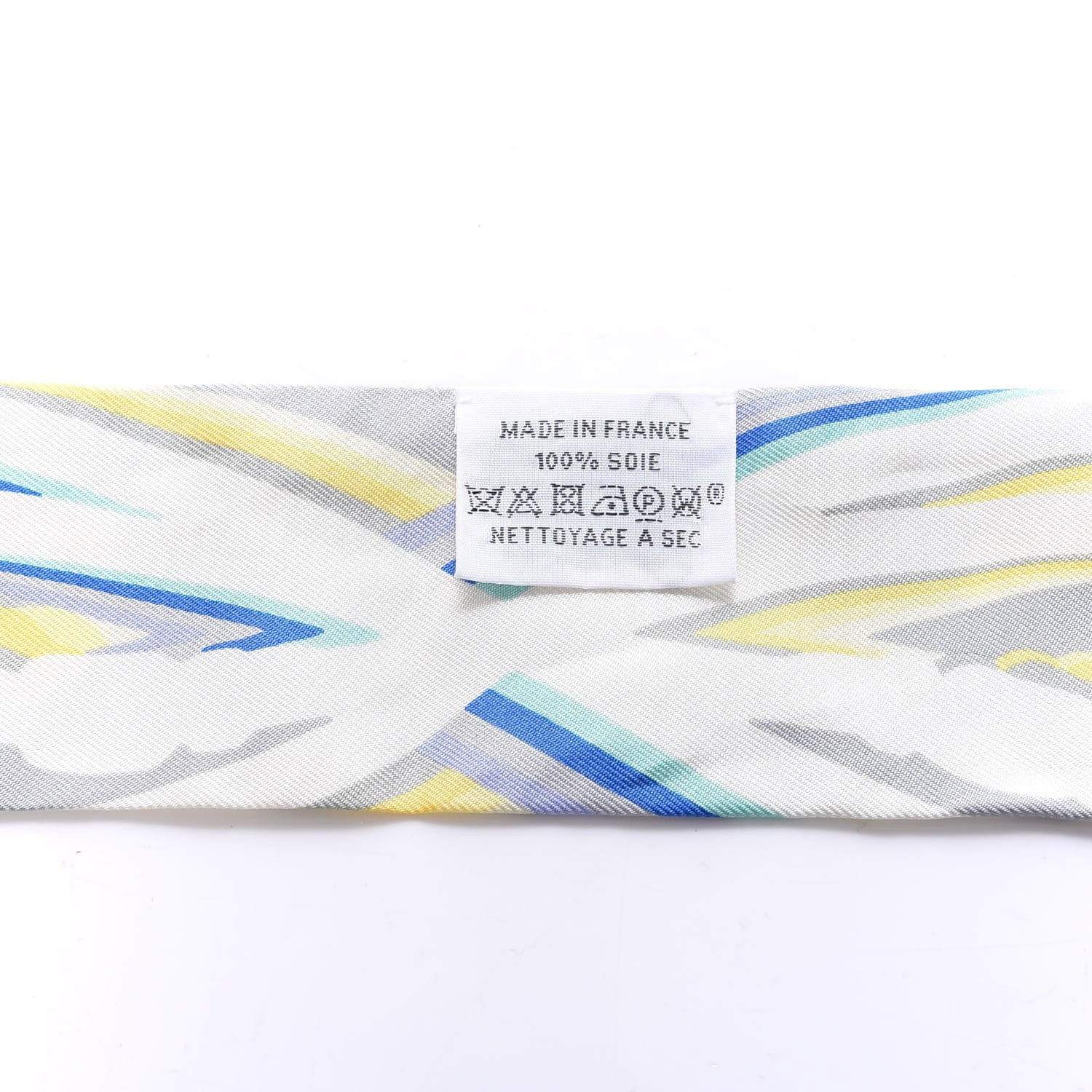 Hermes Silk Brides De Gala Shadow Twilly Gris Jaune Soufre 5 of 5