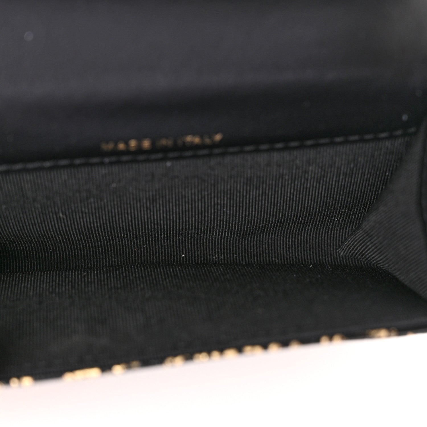 Chanel Calfskin Crocodile Embossed Graffiti 2.55 Crocodile Reissue Flap Card Holder Black Gold 5 of 9