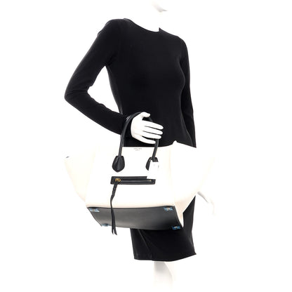 Celine Cotton Canvas Medium Phantom Luggage White 2 of 7