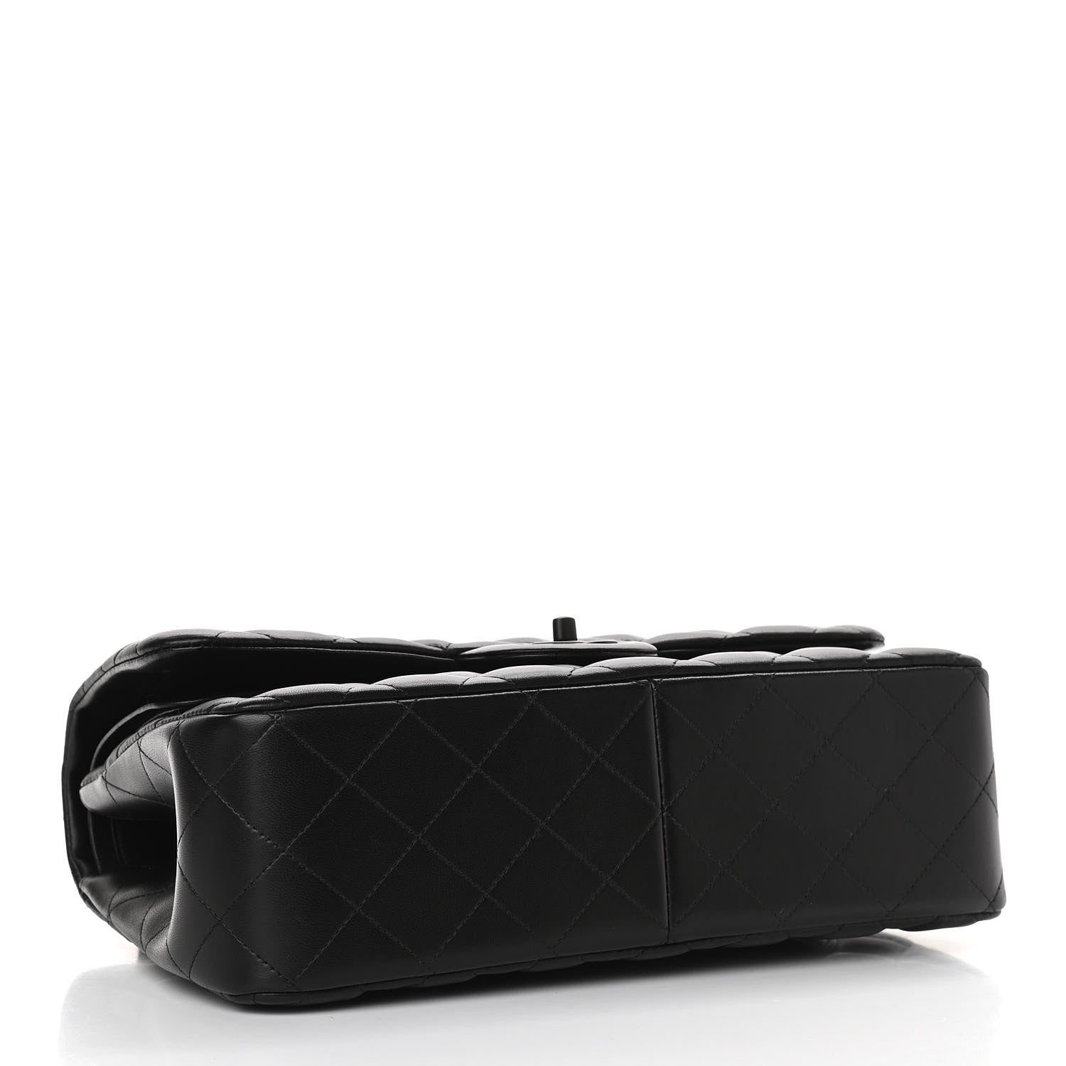 Chanel Lambskin Quilted Jumbo Double Flap So Black 4 of 11