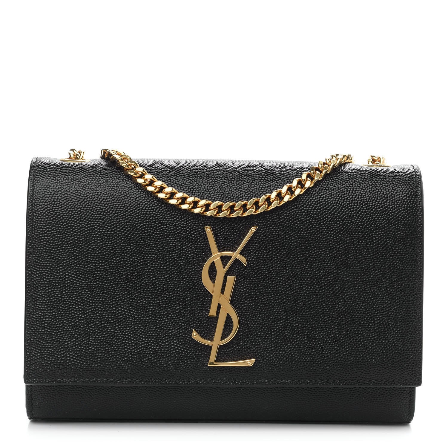 Saint Laurent Grain De Poudre Small Monogram Kate Satchel Black 1 of 8
