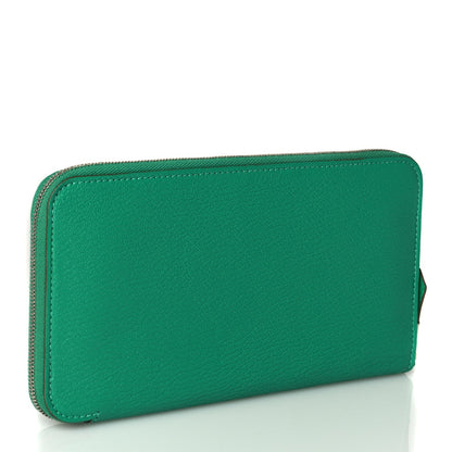 Hermes Chevre Mysore Silk'In Wallet Vert Jade Vert Jade 3 of 7