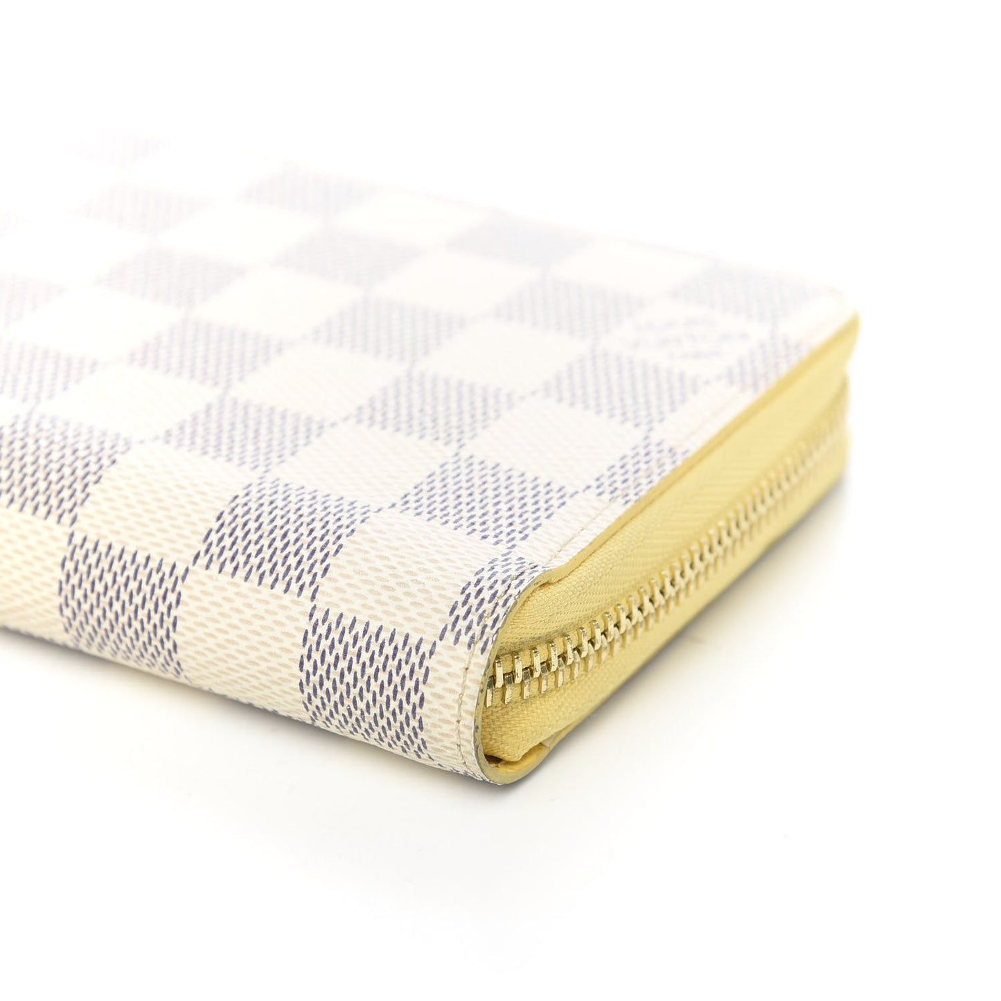 Damier Azur Zippy Wallet Jaune Pale