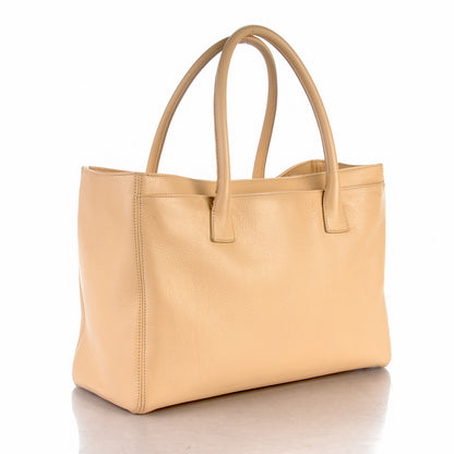 Chanel Calfskin Cerf Executive Shopper Tote Beige 3 of 7