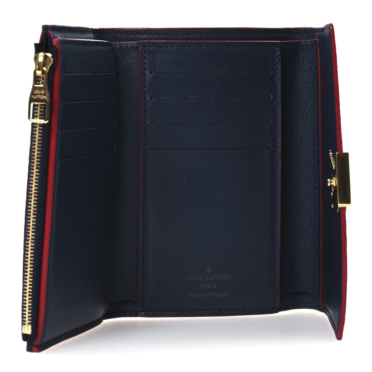 Louis Vuitton Taurillon Capucines Compact Wallet Marine Rouge 5 of 7