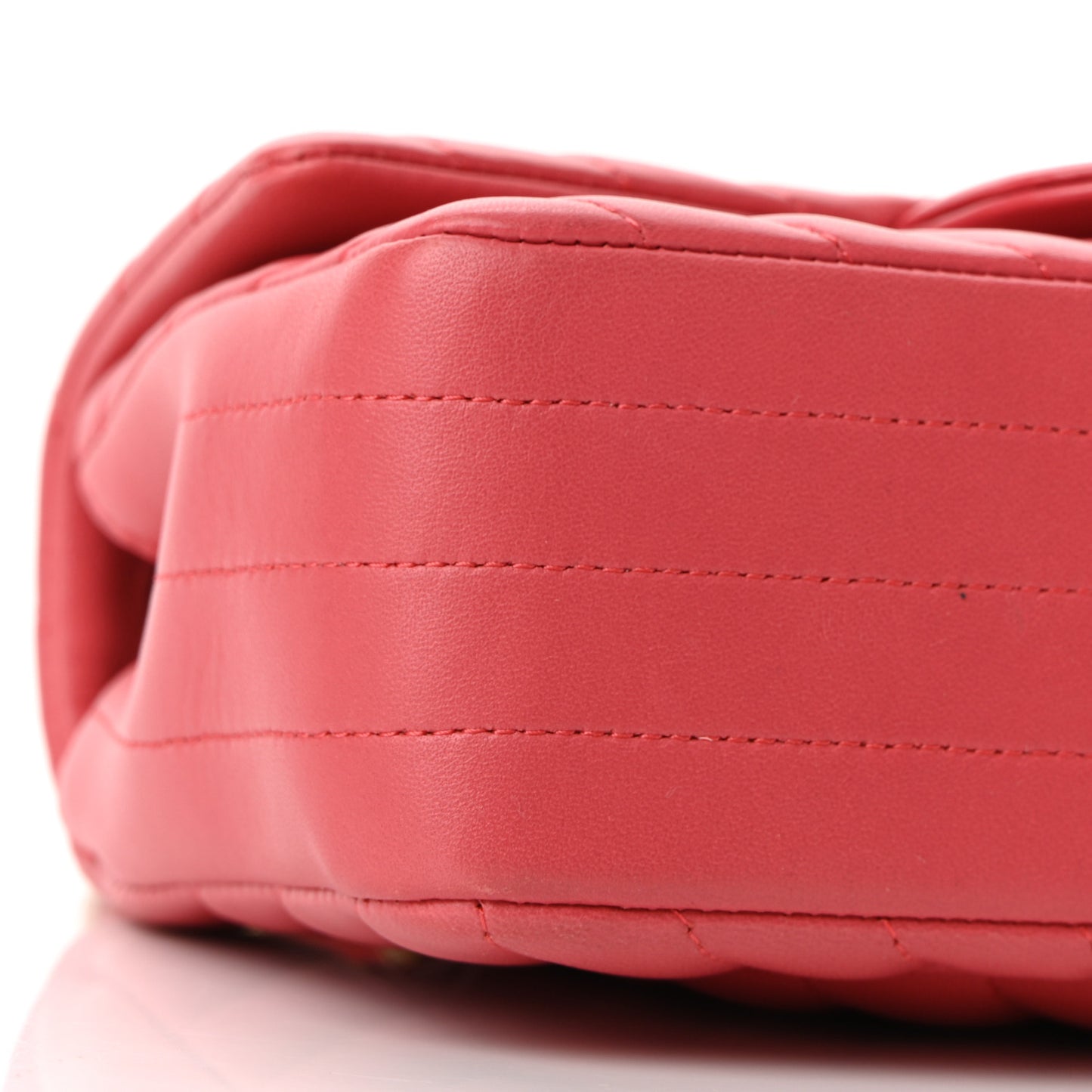 Lambskin Chevron Quilted Mini Rectangular Flap Pink