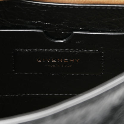 Givenchy Creased Patent Calfskin Medium ID Flap Black 6 of 9