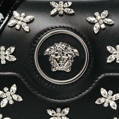 Versace Calfskin Crystal Embellished Mini La Medusa Bag Black 7 of 7