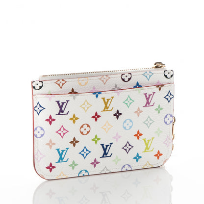 Louis Vuitton Monogram Multicolor Key Pouch White Litchi 3 of 7