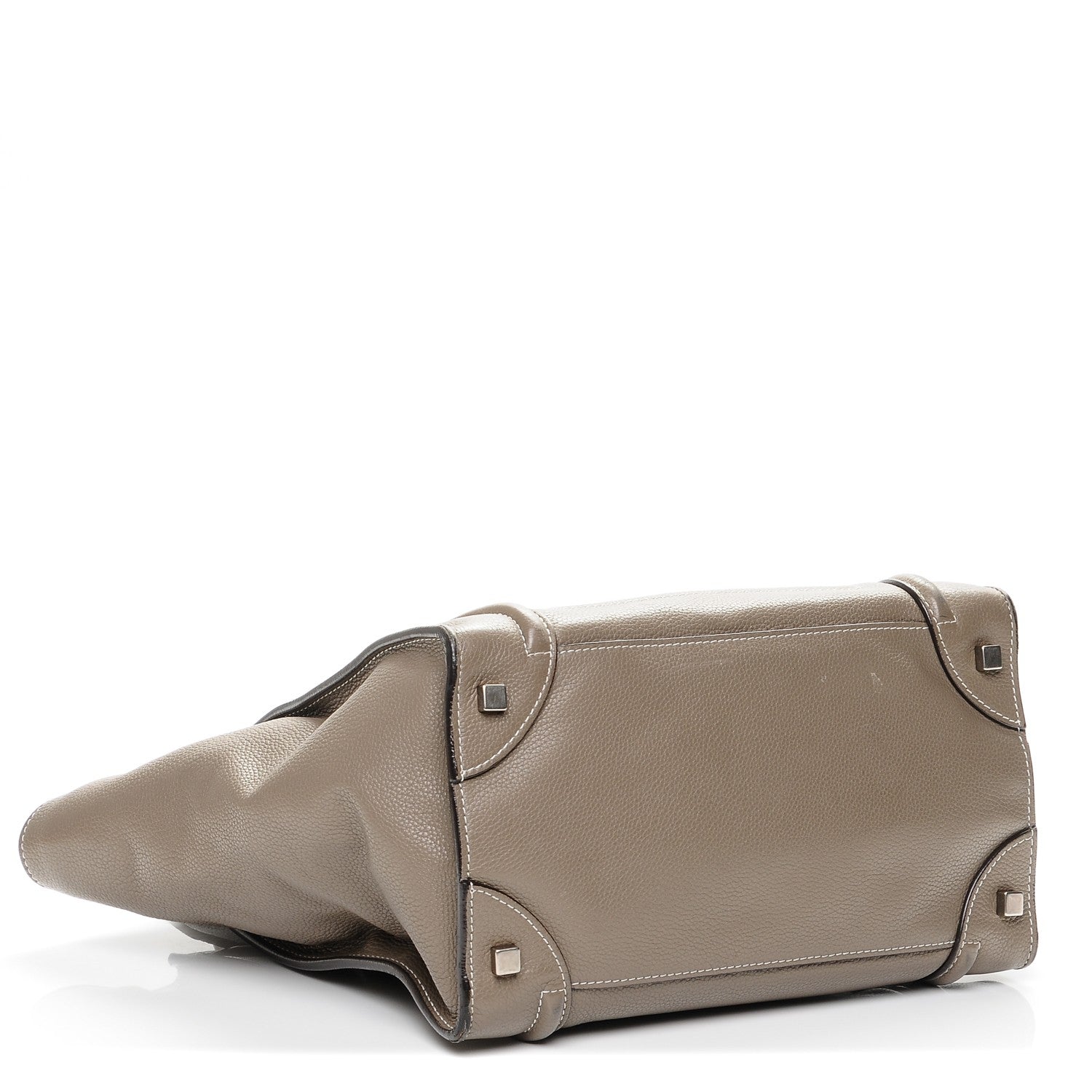 Celine Drummed Calfskin Mini Luggage Souris 4 of 11