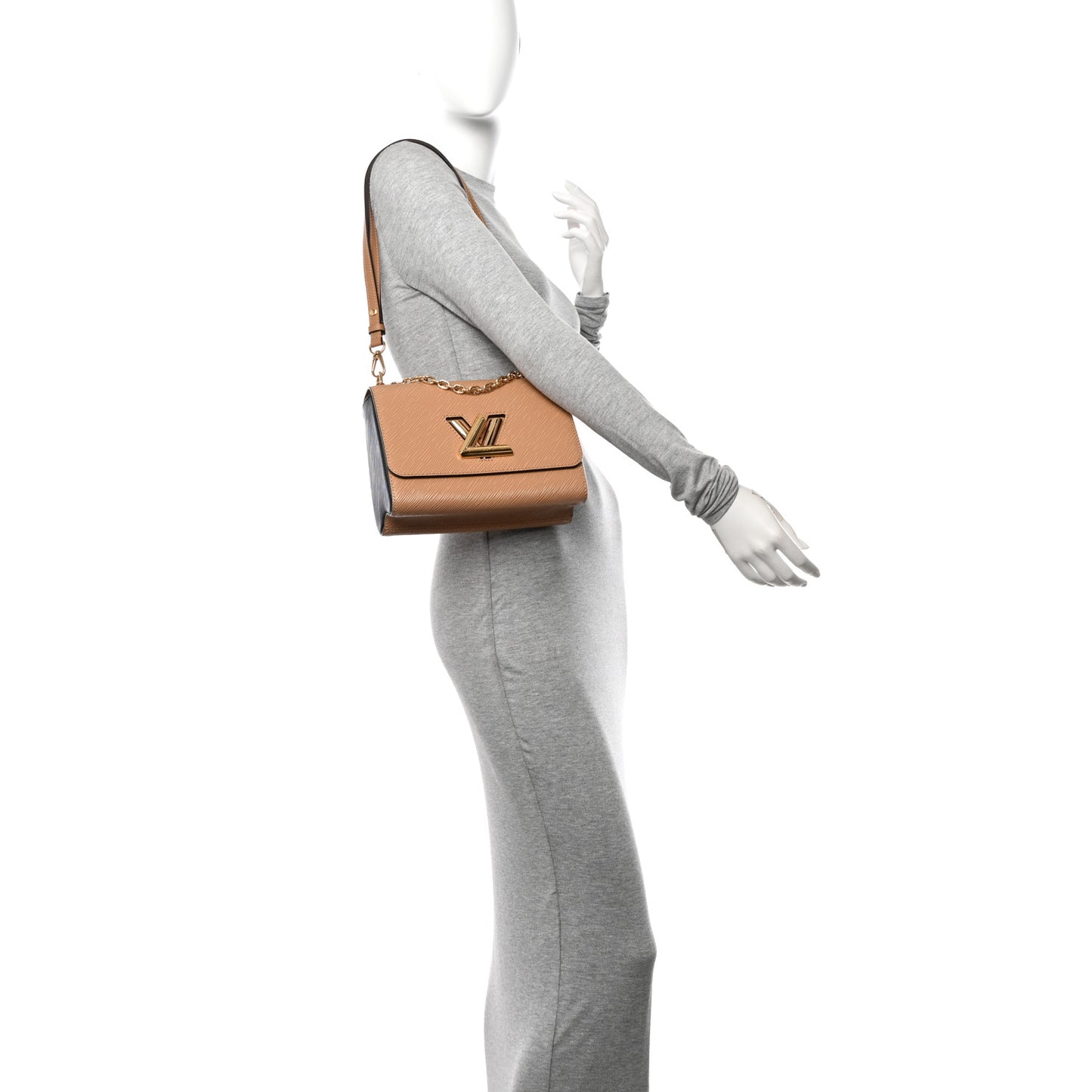 Epi Twist Shoulder Bag MM Camel