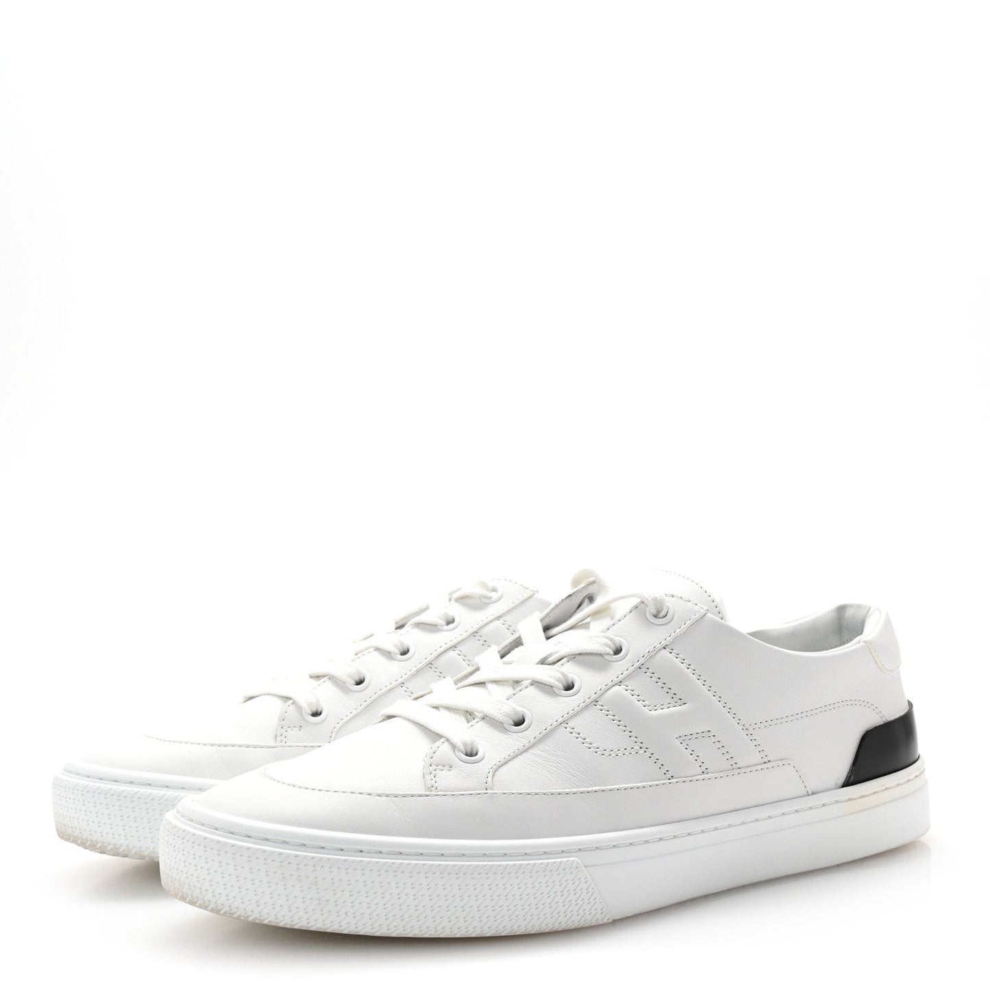 Calfskin Mens Deep Sneakers 42 White Black