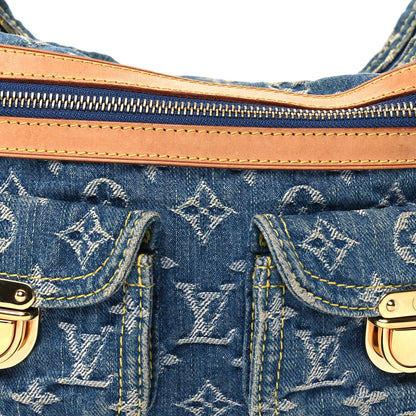 Louis Vuitton Monogram Denim Baggy PM Blue 6 of 8
