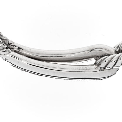 David Yurman Sterling Silver Diamond Pave 10mm Single Loop Labyrinth Bracelet 3 of 3