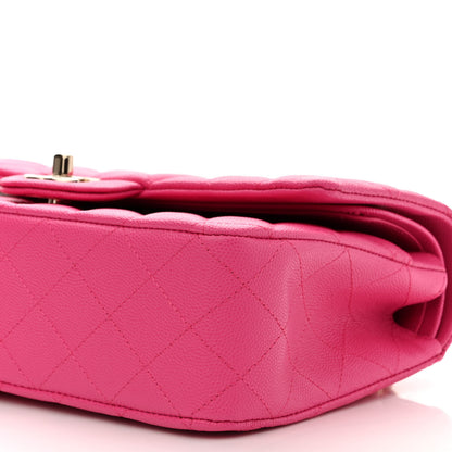 Chanel Caviar Quilted Medium Double Flap Dark Pink 10 of 11