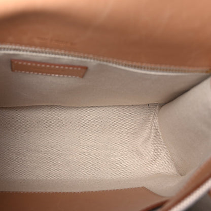 Saint Laurent Cotton Canvas Vintage Calfskin Monogram Medium Niki Chain Satchel  Cream Tan 4 of 8