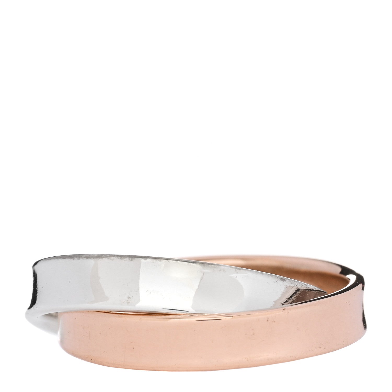 Tiffany Sterling Silver Rubedo 1837 Interlocking Circles Ring 49 4.75 3 of 4