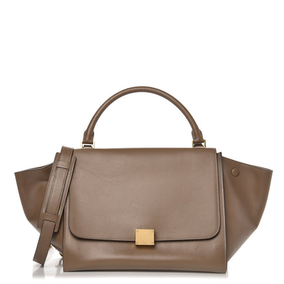 Celine Smooth Calfskin Medium Trapeze Taupe 1 of 13