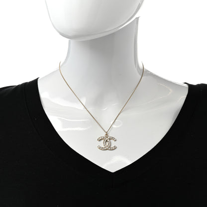 Chanel Baguette Crystal CC Necklace Light Gold 2 of 6