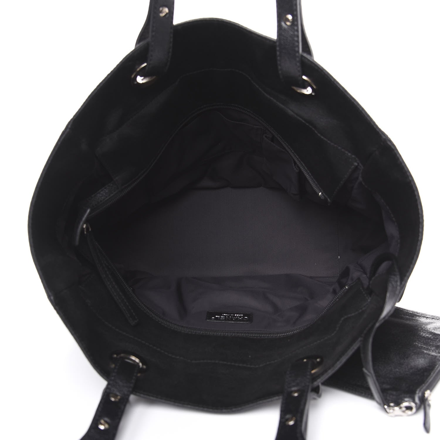 Chanel Coated Canvas Quilted Large Paris Biarritz Tote Black 4 of 10