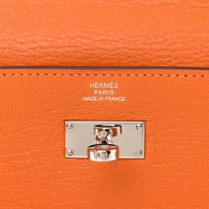 Hermes Chevre Mysore Kelly Longue Wallet Orange 6 of 11