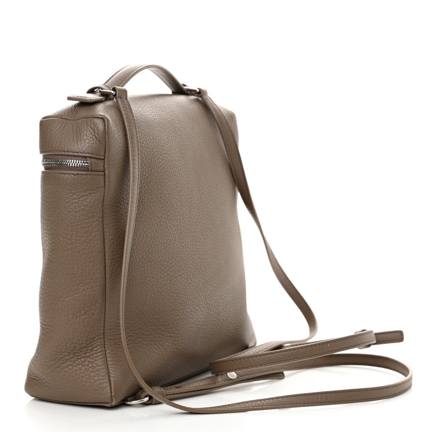 Grained Calfskin Extra Pocket L23.5 Backpack Warm Mastic