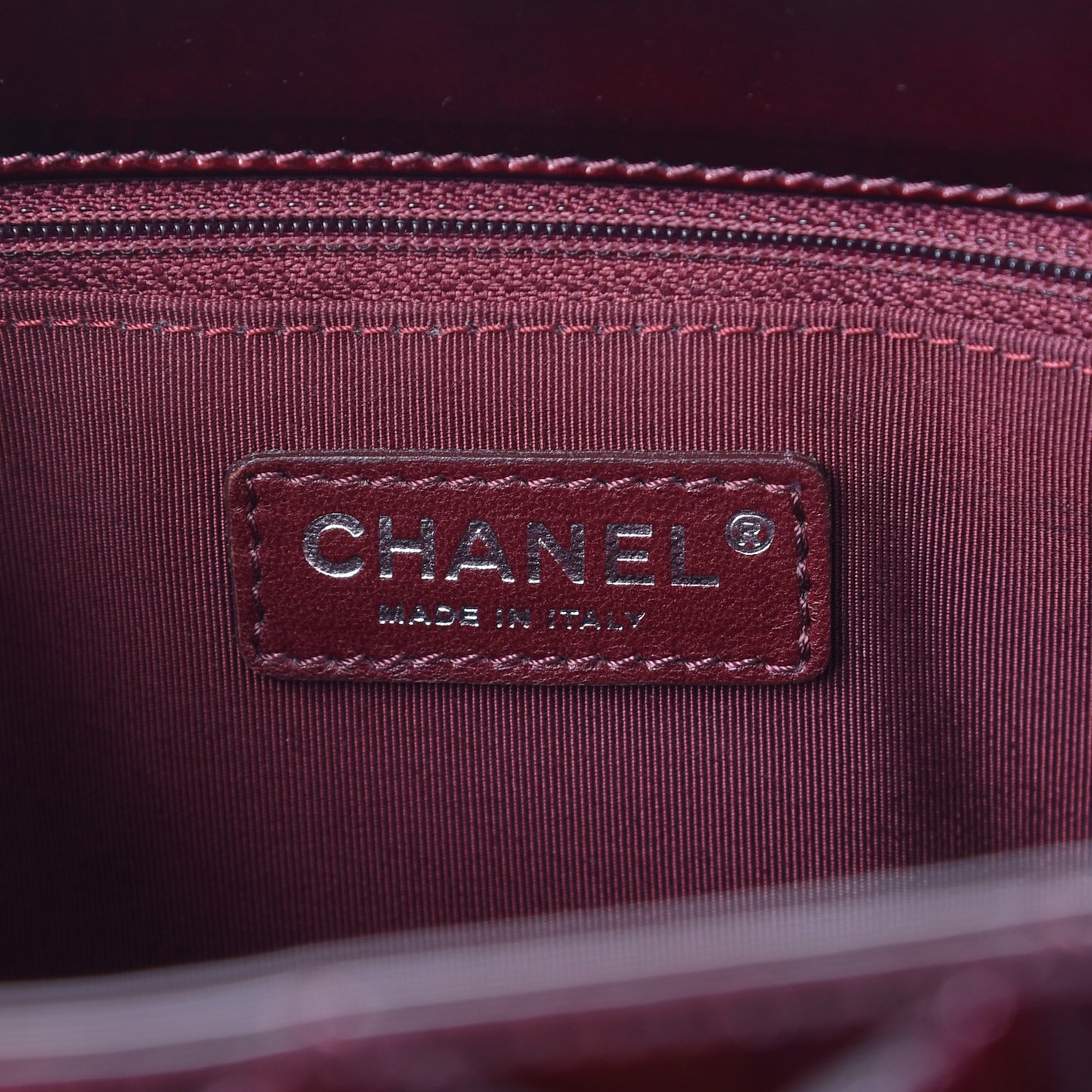 Patent Grand Shopping Tote GST Dark Bordeaux