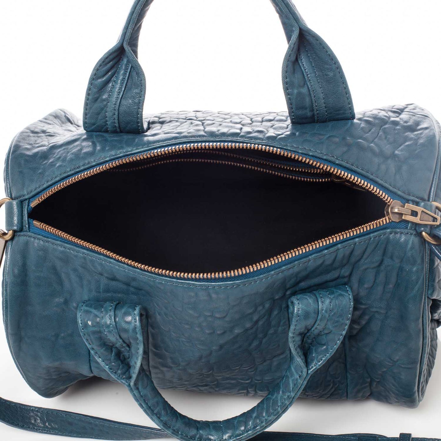 Leather Rocco Duffel Petrol