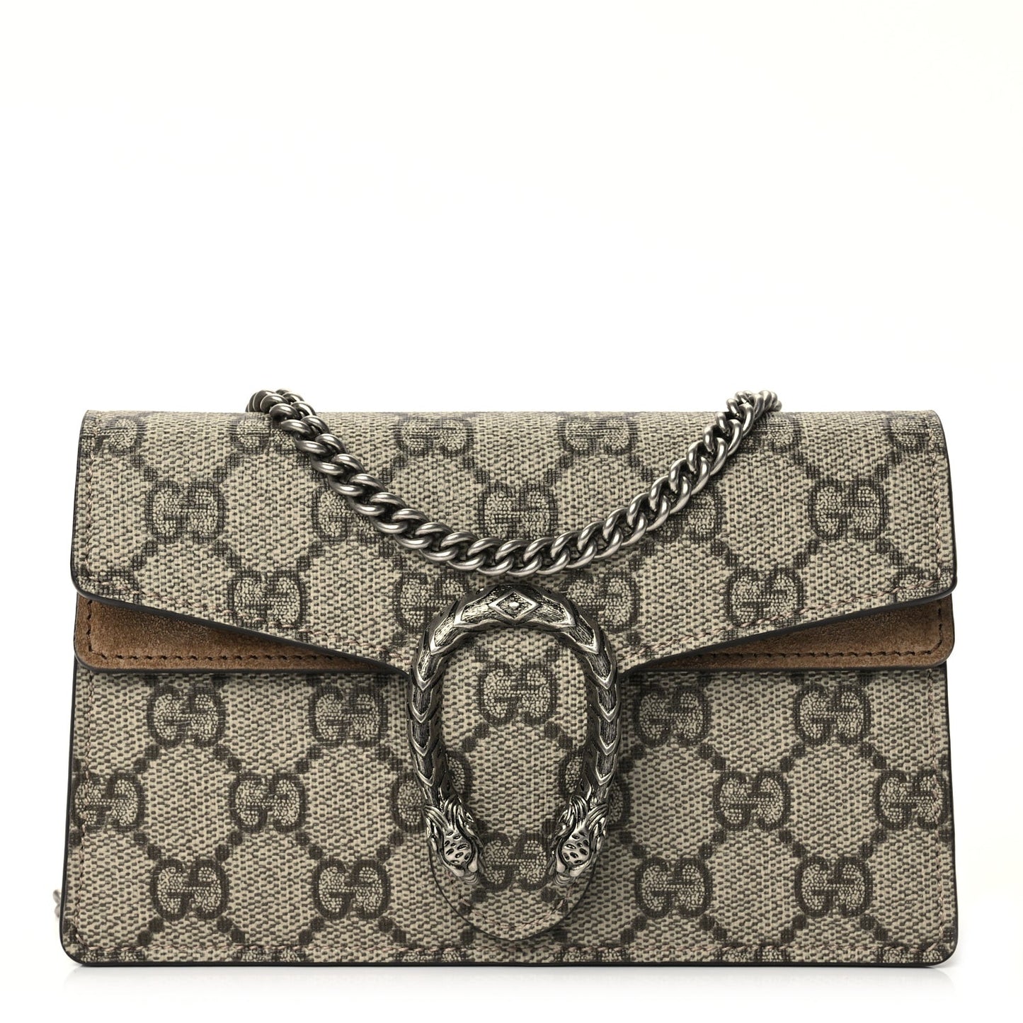 GG Supreme Monogram Super Mini Dionysus Shoulder Bag Taupe