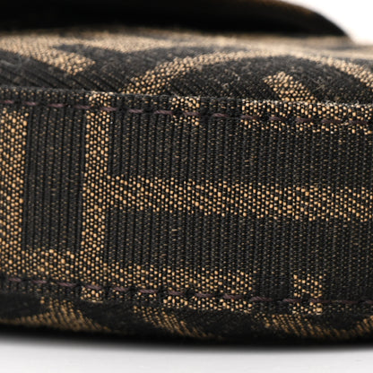 Fendi Fabric Jacquard FF 1974 Mini Cookie Hobo Bag Tobacco Moro 10 of 10